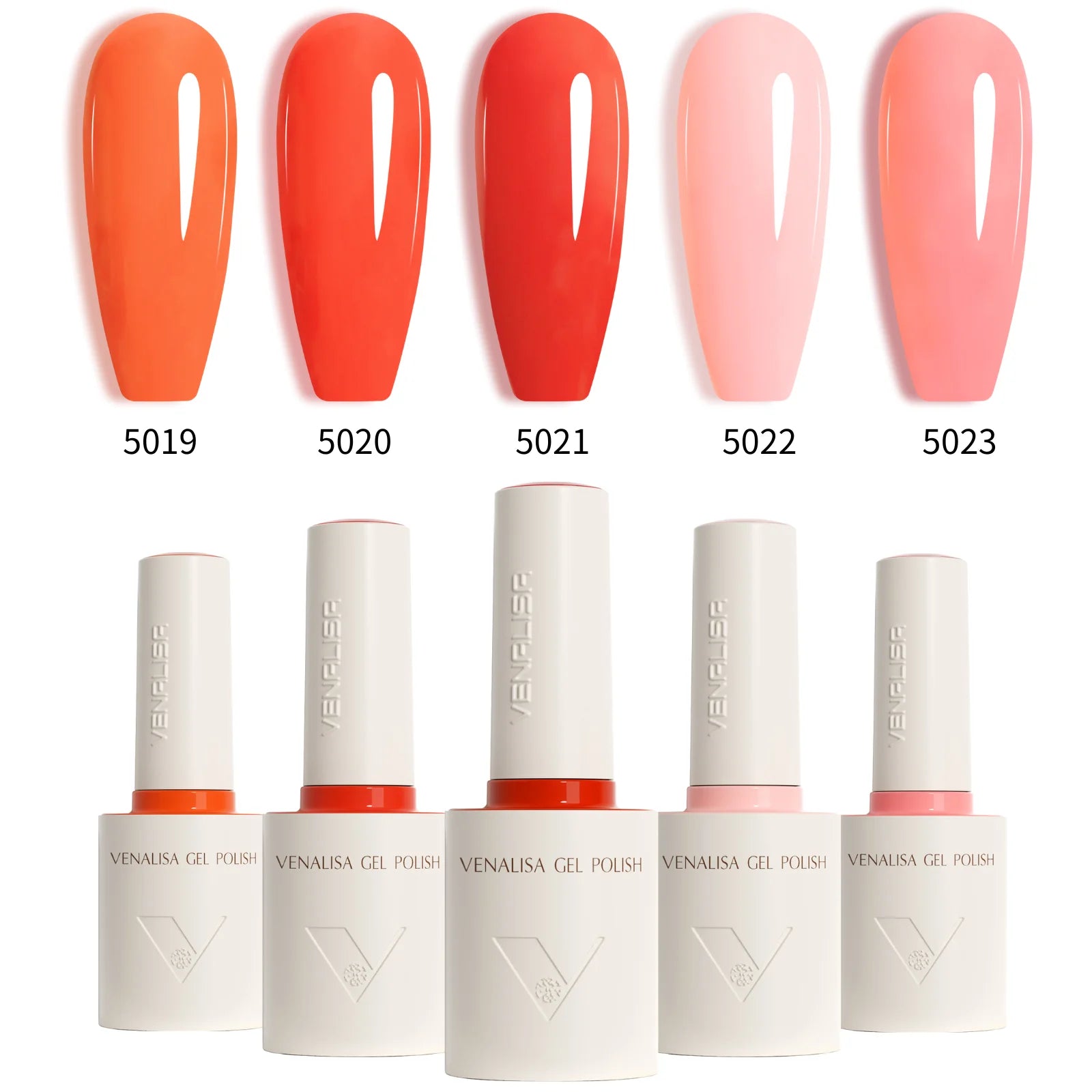 VENALISA 5pcs 10ml Jelly Gel Nail Polish – HEMA/TPO-Free, Summer Colors, Semi-Transparent UV LED Soak Off Gel, DIY Manicure Kit
