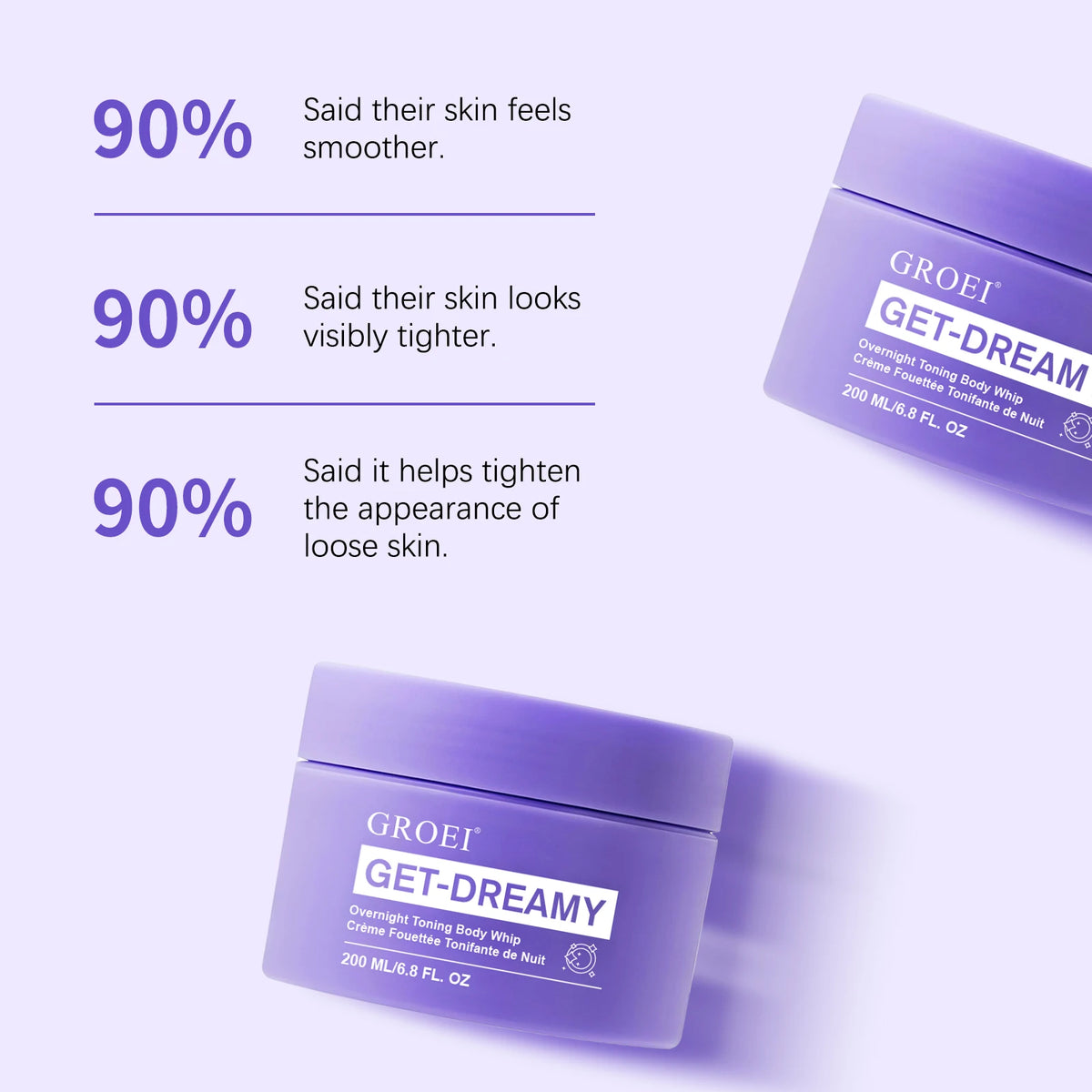 200ML Overnight Toning Whip Get, Dreamy Overnight Toning Body,Firming Deep Hydration Smooths & Brightens For Loose Skin Gift