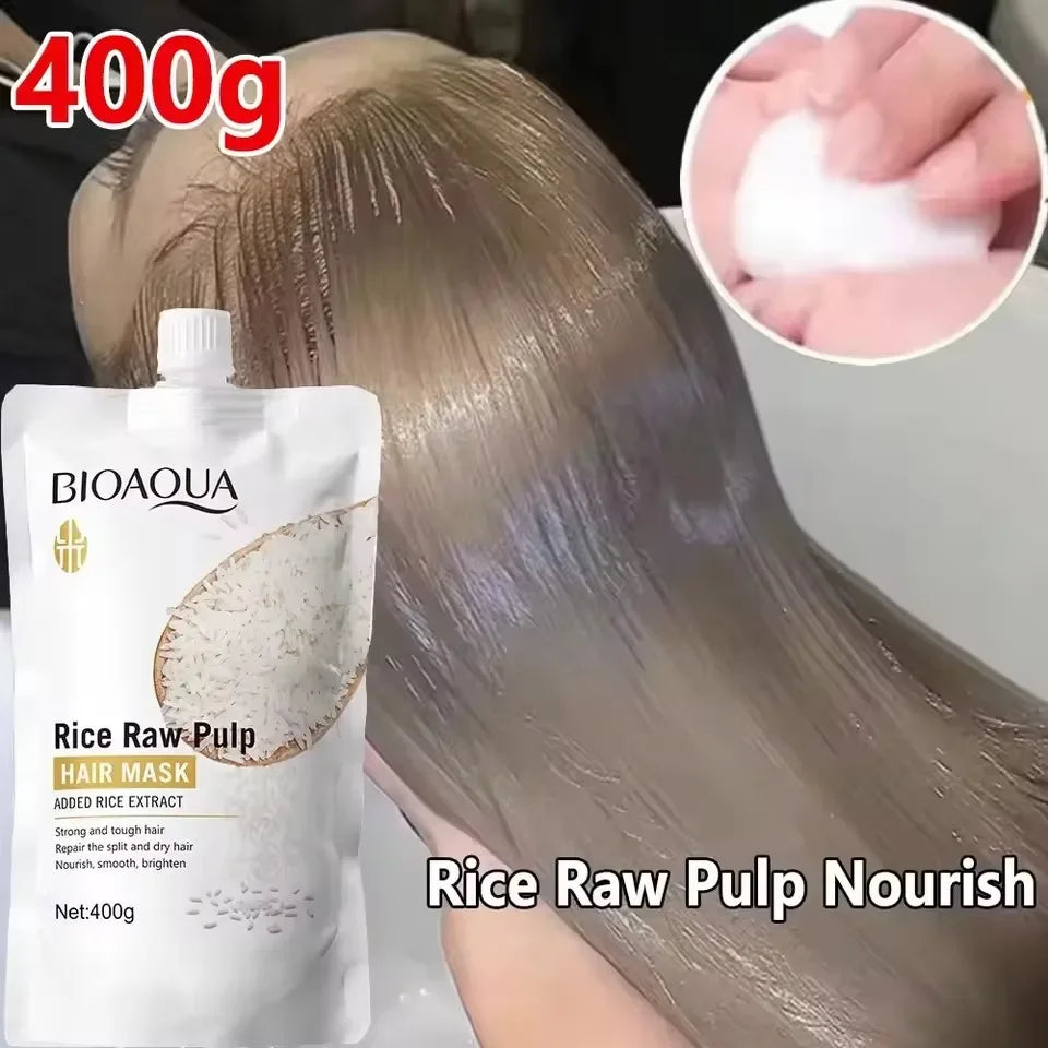 Rice Conditioner Penetrates the Hair Core, Replenishes Hair Nutrients, Repairs Damaged Cuticles, and Improves Dryness, Split Ends, Frizz, and Other Hair Damage Caused by Blow-Drying, Ironing, and Dyeing.