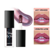 QIBEST Mirror Lip Glaze Moisturizing Color Changing Lipgloss Shiny Lip Balm Oil Plumping Lasting Diamond Lip Stain Tint Makeup