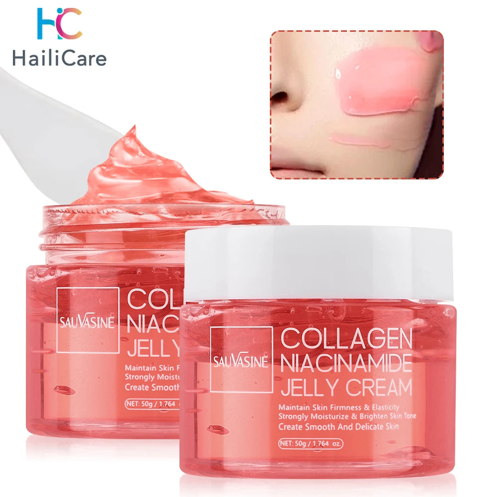 50g Collagen Jelly Cream Niacinamide Tightening Soothing Moisturizing Anti-Aging Firmness Hydration Skincare 100ml Face Gel