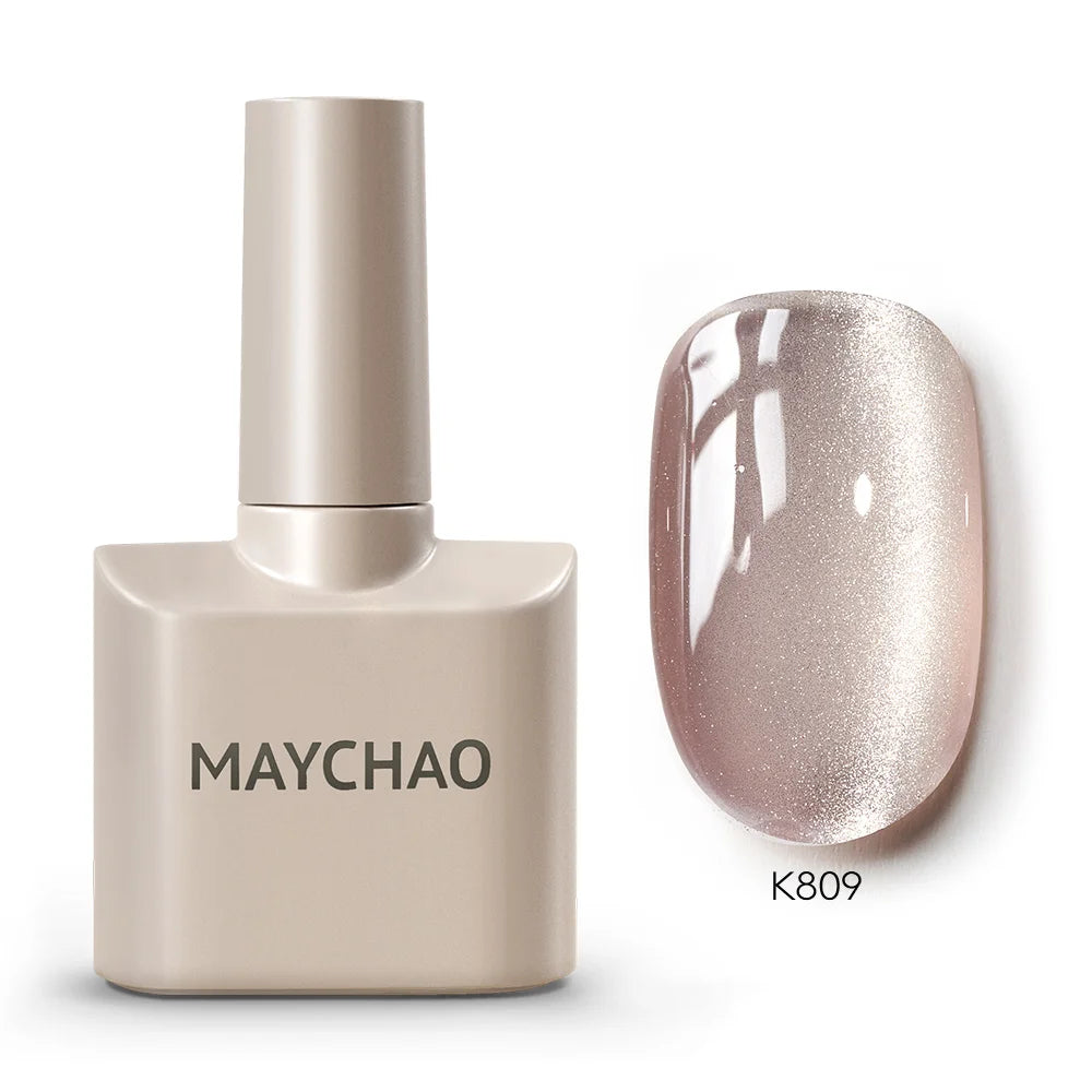 MAYCHAO Cherry Red Gel Nail Polish 12ml Glossy Semi Permanent Soak Off UV LED Frosted Gel Nails Base Painting Varnish