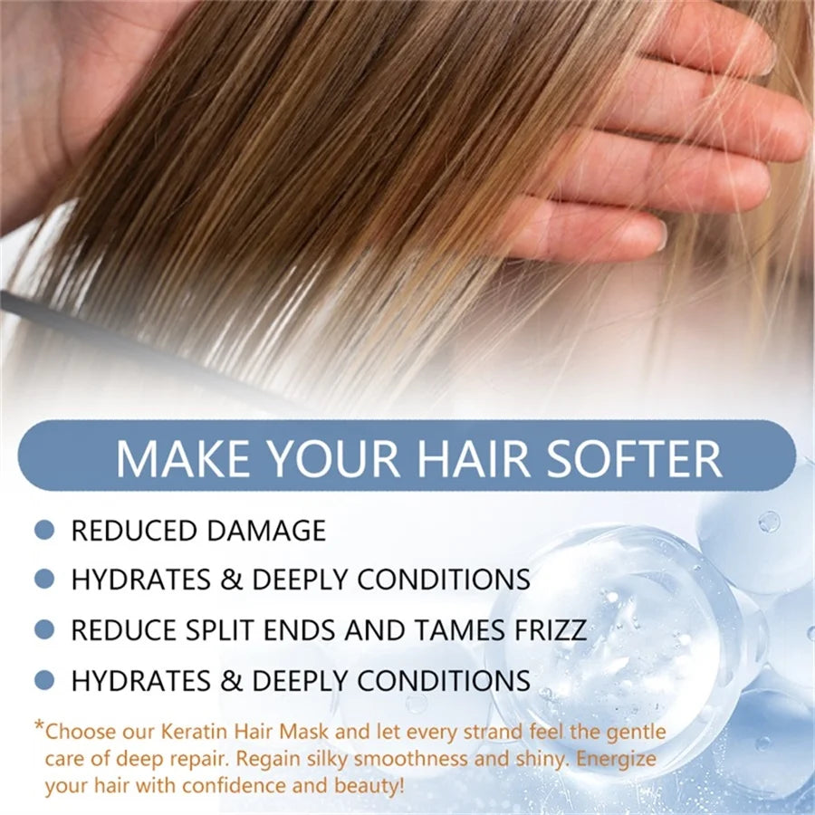 Keratin Conditioner Moisturizing & Smoothing Hair Rose Curl Defining Cream Thermal Protection Spray Protect Hair From UV Damaged