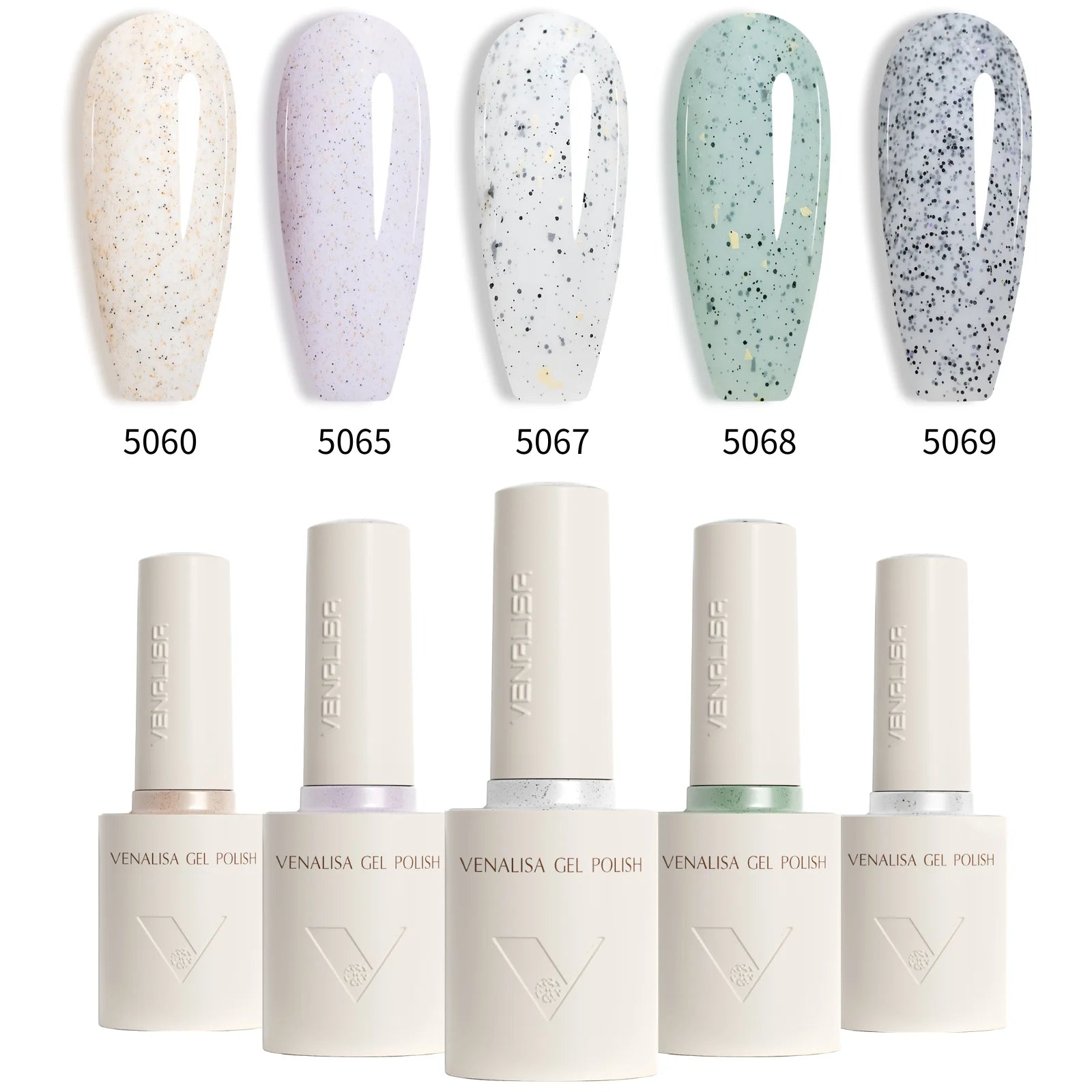 VENALISA 5pcs 10ml Jelly Gel Nail Polish – HEMA/TPO-Free, Summer Colors, Semi-Transparent UV LED Soak Off Gel, DIY Manicure Kit