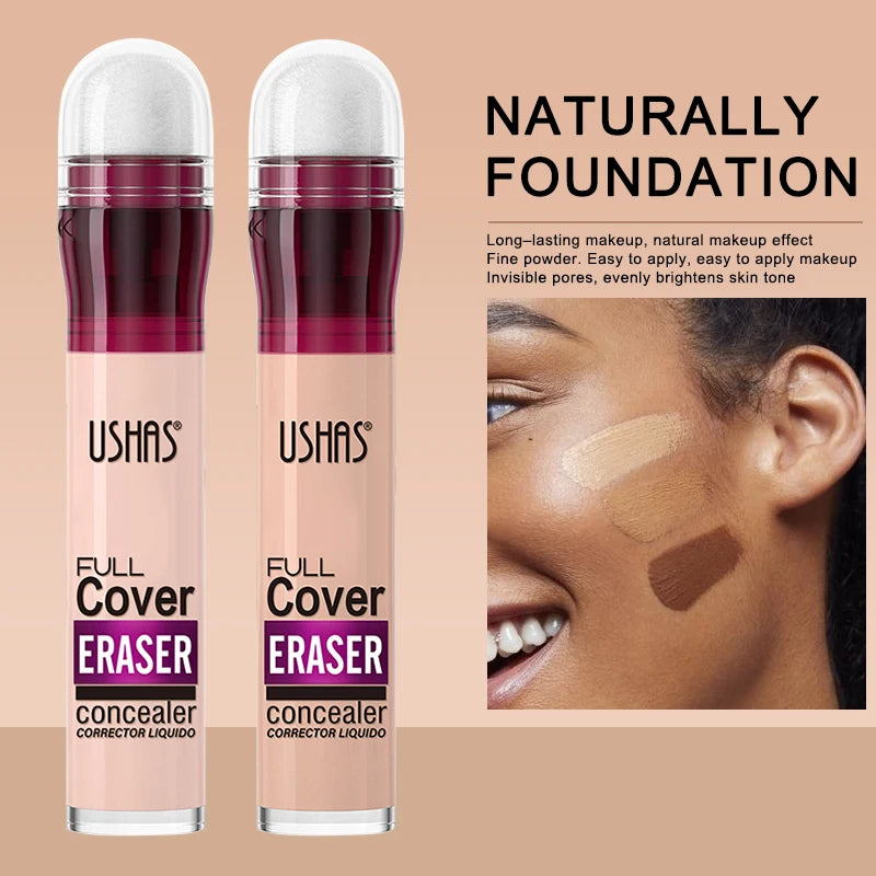 Sponge Head Concealer for Dark Circles, Tears, Freckles, Acne, Dark Circles, Pigmentation and Blemishes, Creating Natural Skin