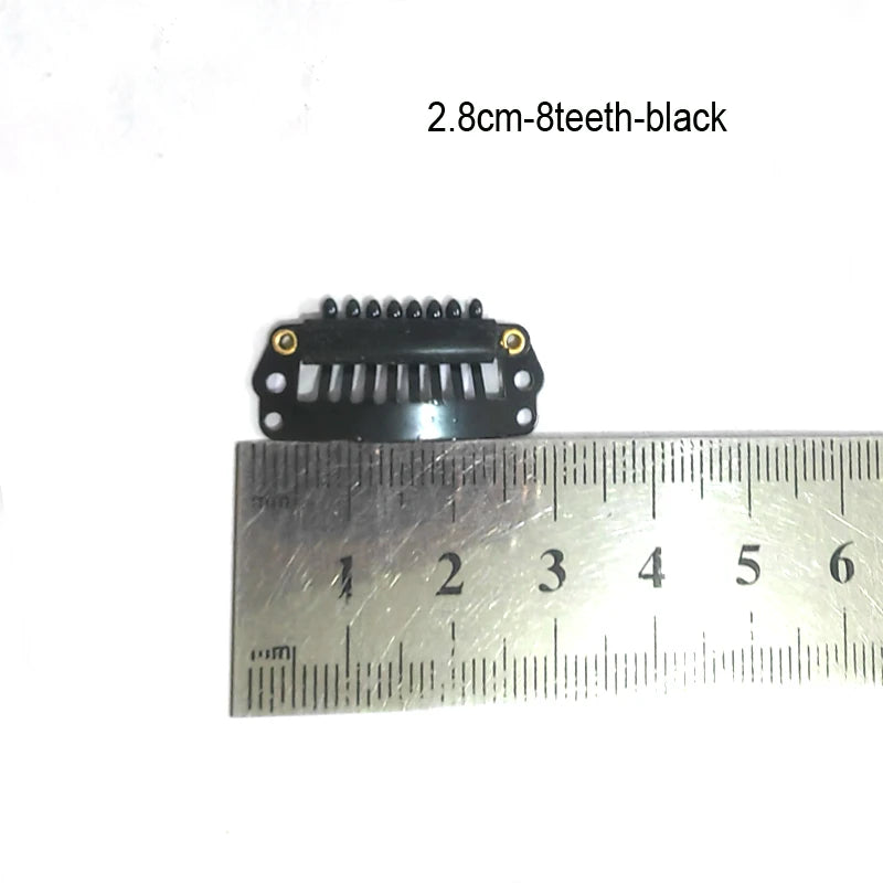 50pcs 2.3cm-3.6cm Black Brown Color Wig Clips Snap Clip For Hair Extension Wig Weft Wig PP Hairpins Large Clips Styling Tools