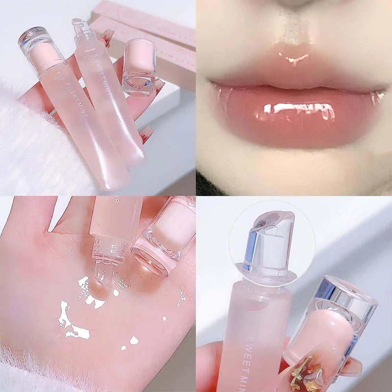SWEET MINT Lip Balm Moisturizing Hydrating Luminous Base Color Transparent Texture Everyday Use ,Long-Lasting Moisture