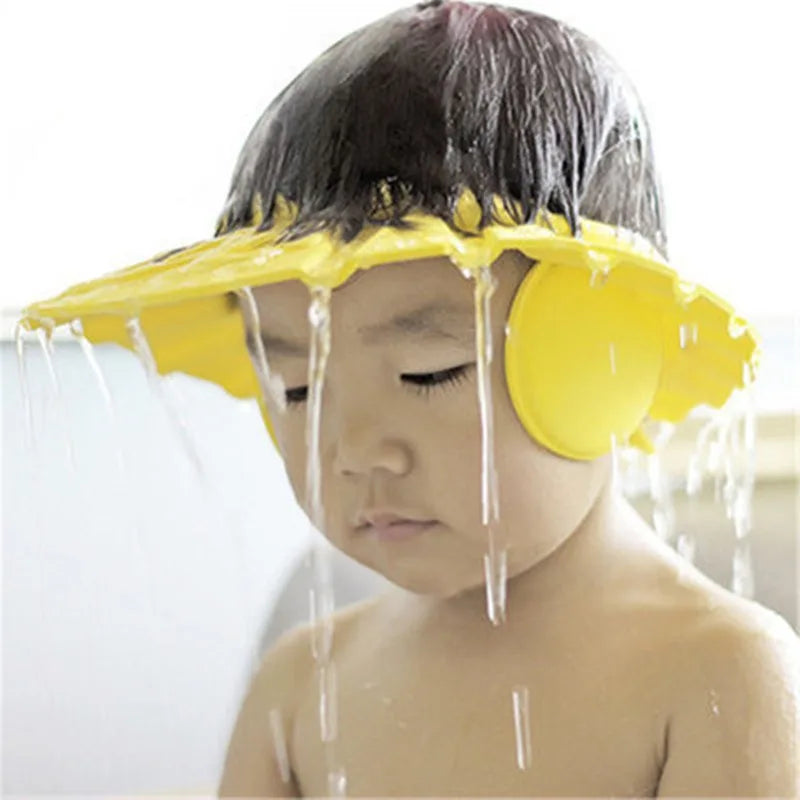 Kids Safe Shampoo Shower Bathing Bath Protect Children Shower Cap Hat Soft Cap Hat for Baby Wash Hair Shield Summer