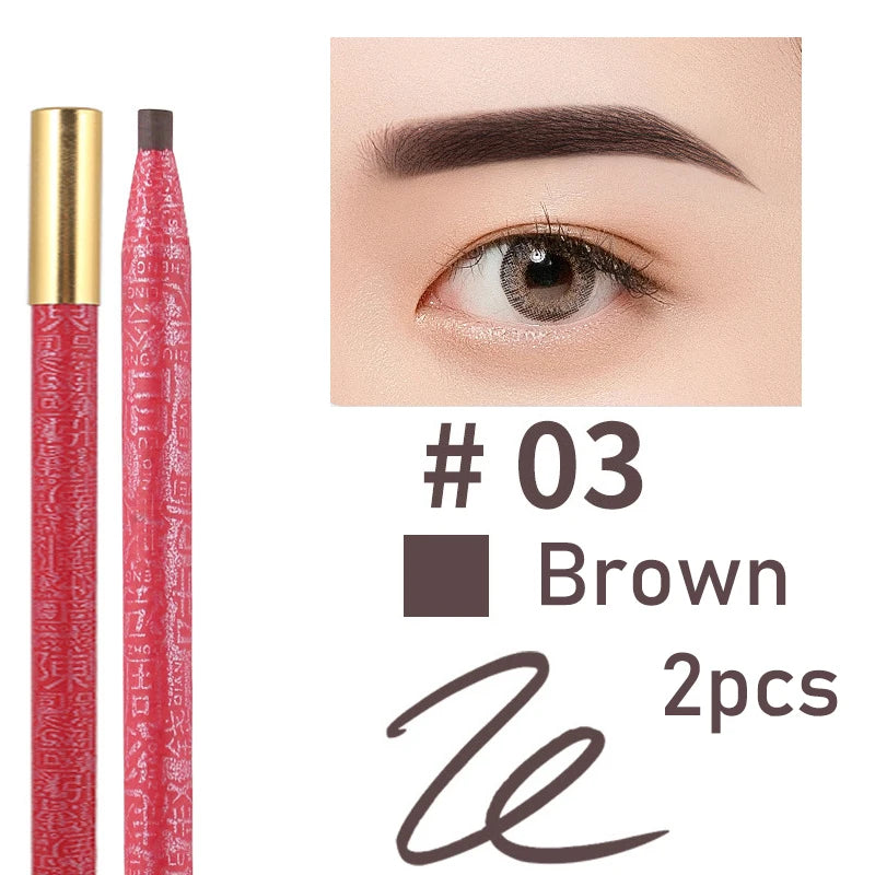 Long Lasting Waterproof  Eyebrow Pencils Peel Off  Red Lip Pencil Set For Microblading Permanent Makeup Pen Eye Liner Gel Pen