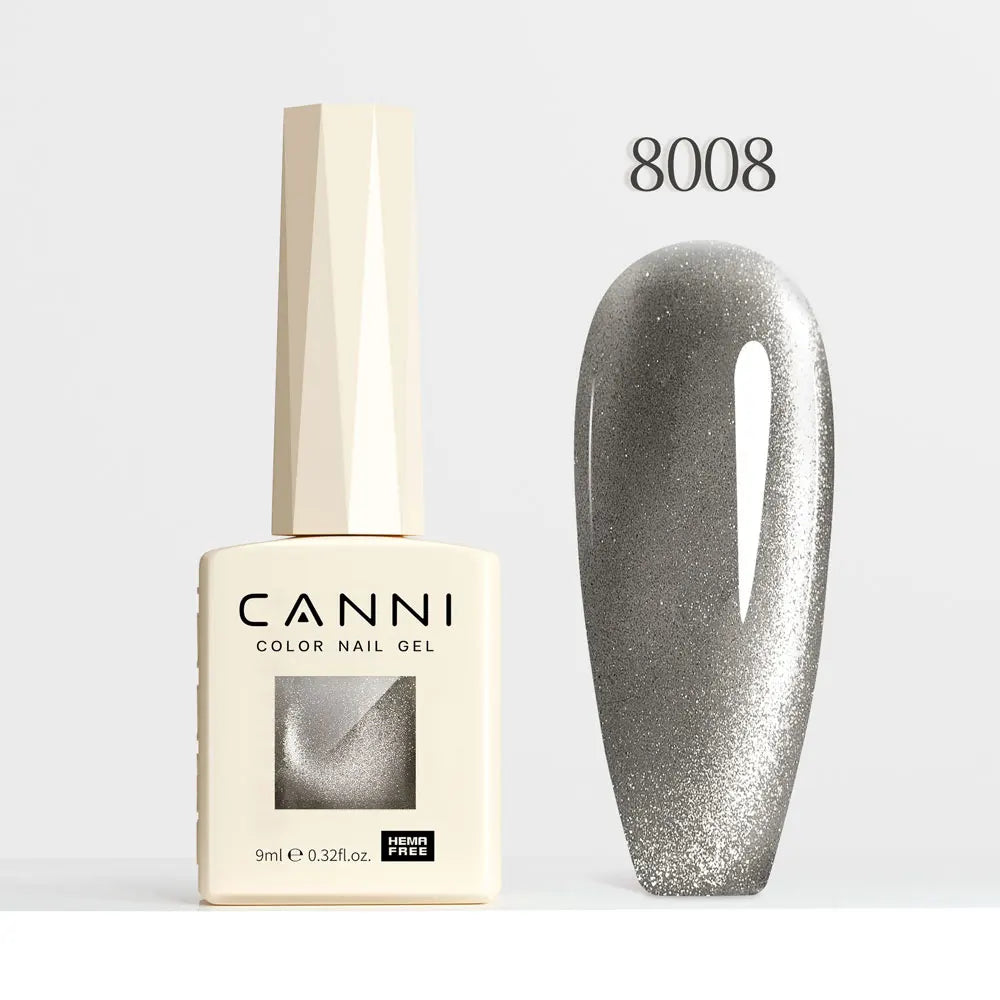 CANNI TPO/HEMA FREE Cat Eye Gel Nail Polish 9ml 48 Colors High Gloss UV-Removable Nail Art for Salon & DIY Manicure