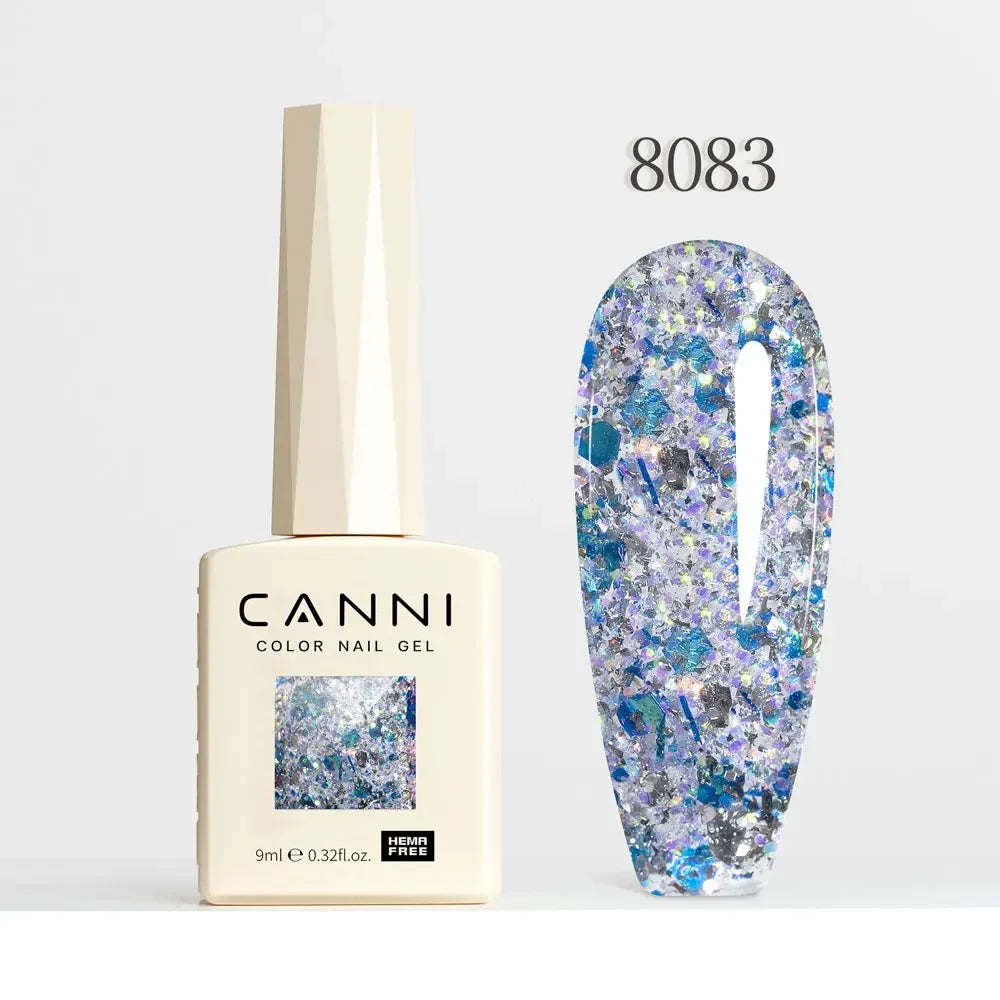 CANNI HEMA FREE TPO FREE 9ml Glitter Silver Cat Magnetic Gel Nail Polish Galaxy Diamond Full Coverage Pigmented Gel for Nail