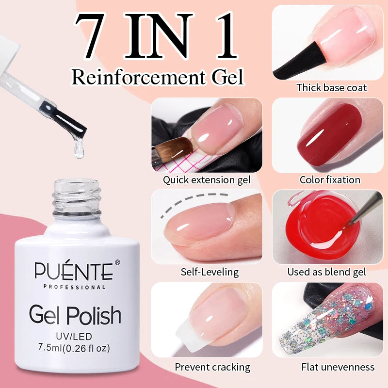 PUENTE 5ml Flower Fairy Gel Nail Polish Pink Blue Purple Natural Dried Flowers Gel For Nail Art Soak Off UV Varnish For Manicure