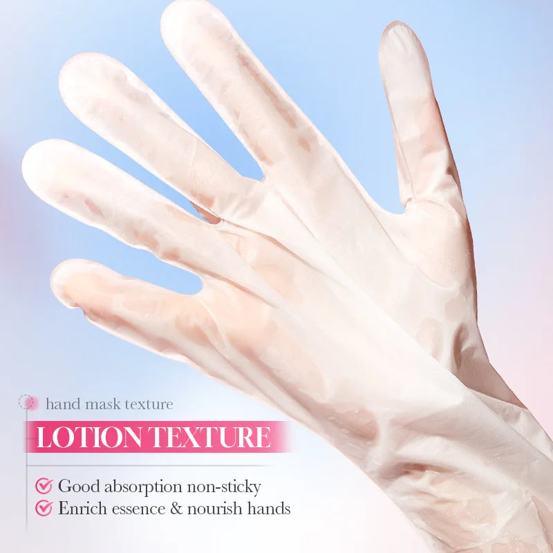 5 Pairs SADOER Sakura Collagen Nourishing Hand Mask Anti Crack Smooth Nourish Dry Hands Reduce Fine Lines For Tender Hand Skin