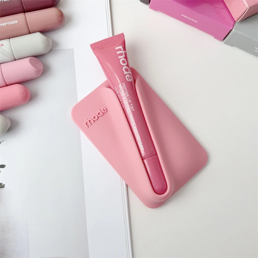 Rhode New Style Lip Gloss Ribbon Color Magnetic Snap-on Lipstick Stand Holder Makeup Limited Edition Long Lasting Lip Glosses
