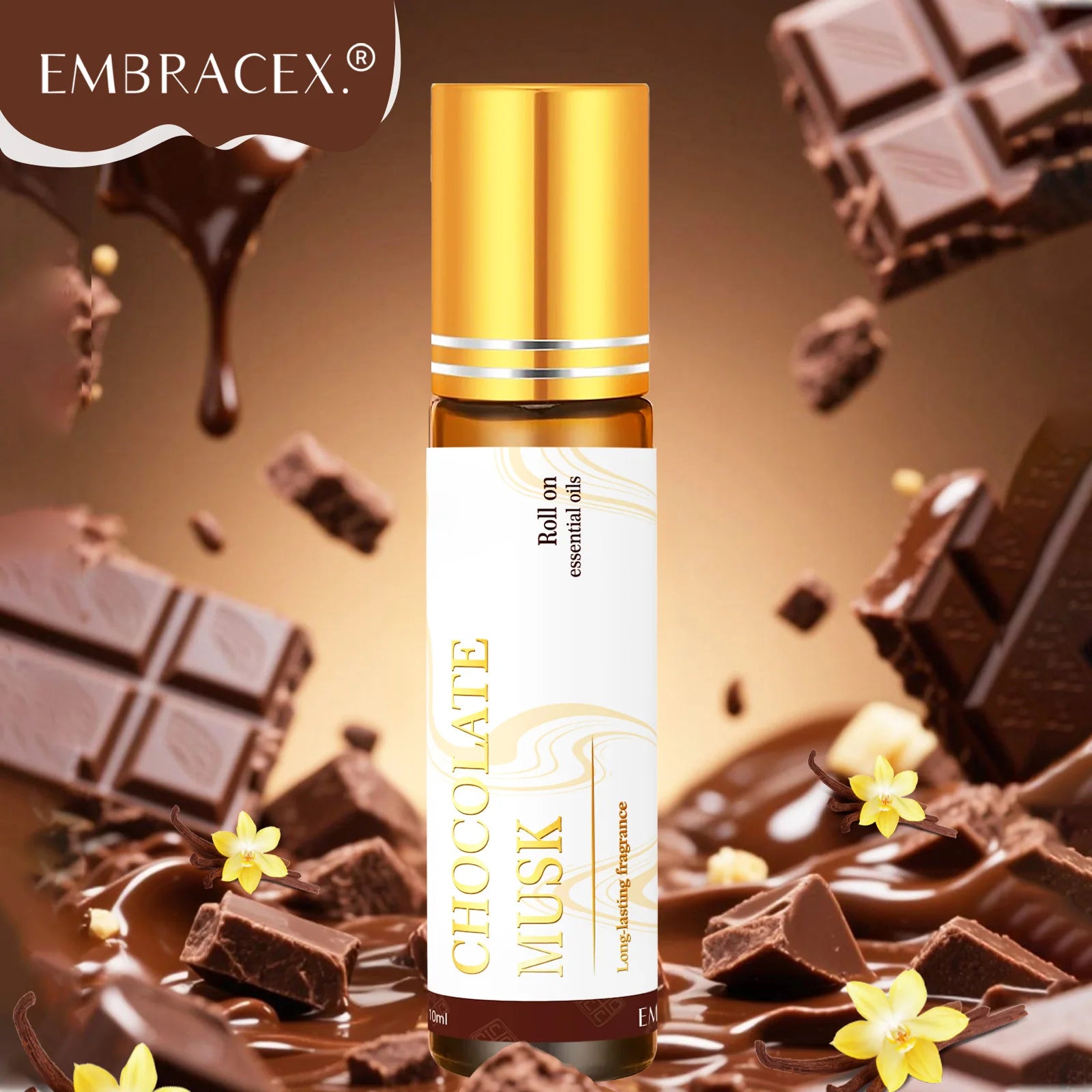 2PC/1PC 10ml Chocolate Musk Peppermint Roll On Essential Oils massage oil perfume body oil Gifts skincare Long lasting fragrance
