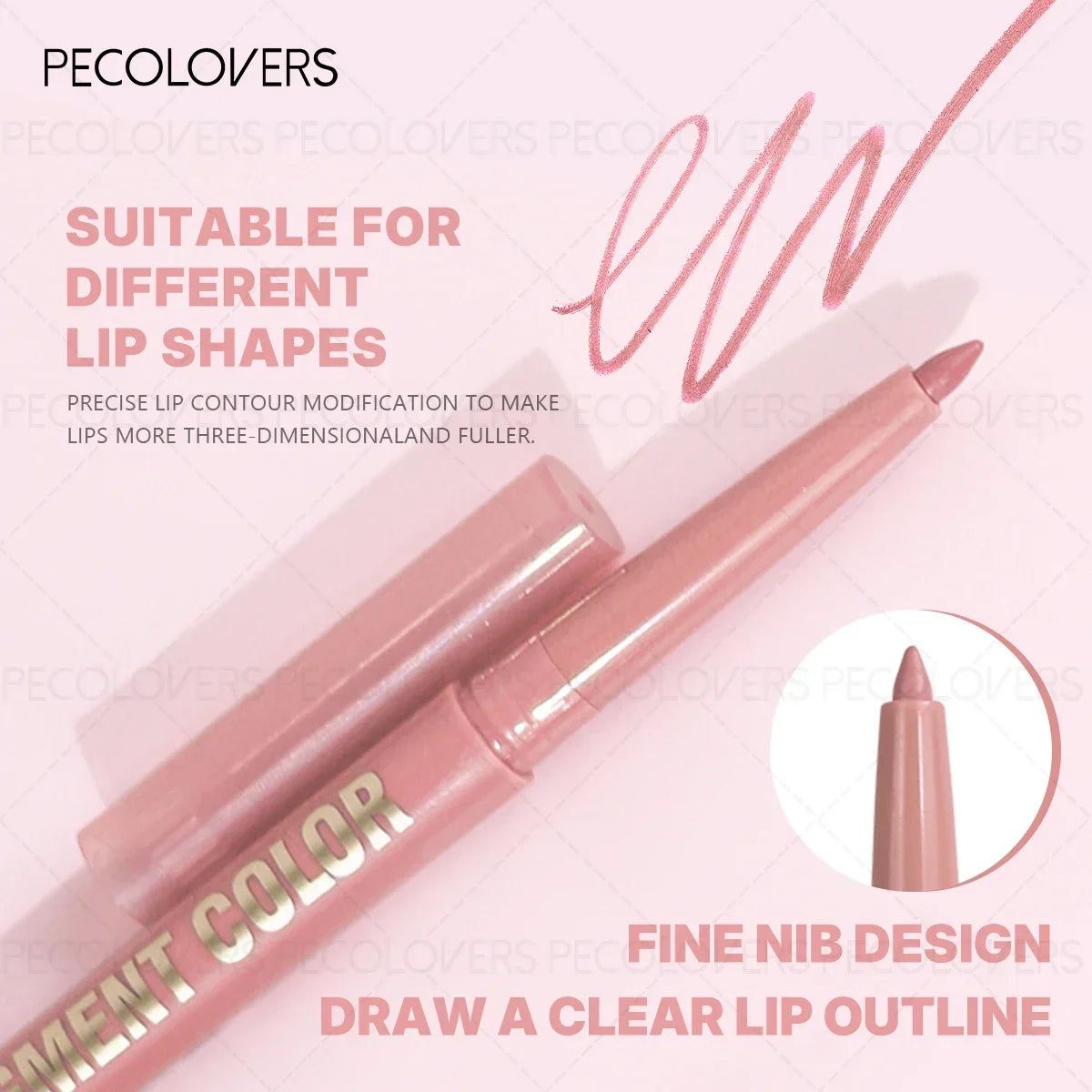 1 Piece Long-Lasting Waterproof Lip Liner Pen - Easy Coloring with Great Color Rendering for Diverse Lip Looks