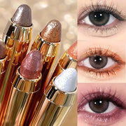 6pcs Highlighter Eyeshadow Pencil Shimmer Glitter Contouring Double-headed Eyeshadow Stick Lazy Eyeshadow Makeup