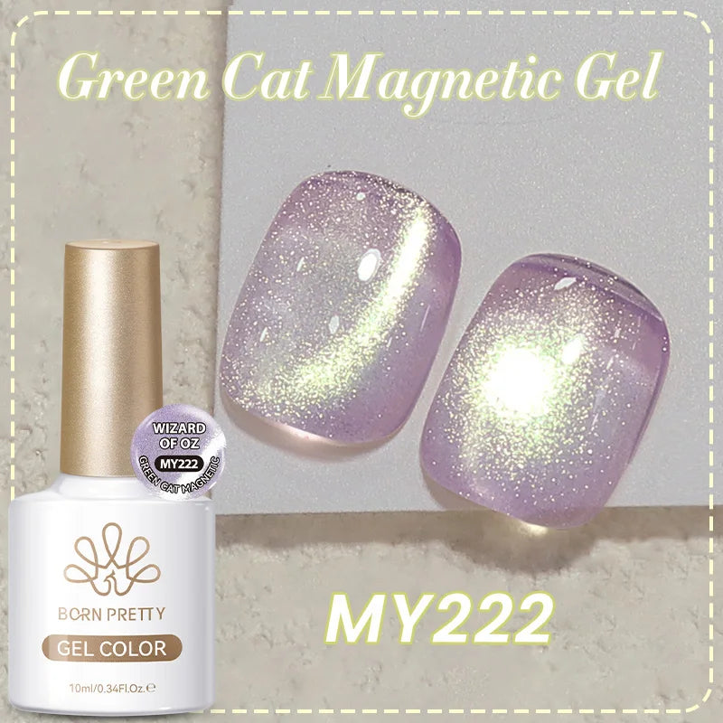BORN PRETTY 10ml Rhine Lake Blue Cat Magnetic Gel Dark Blue Glitter Soak Off UV Gel Nail Art Varnish Manicure Nail Art Salon