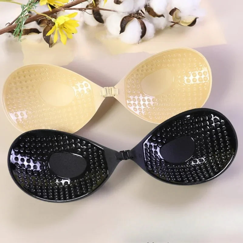 Women Invisible Bra Chest Stickers Summer Strapless Backless Underwear Lift Up Self Adhesive Bra Cover Silicone Breast Pad