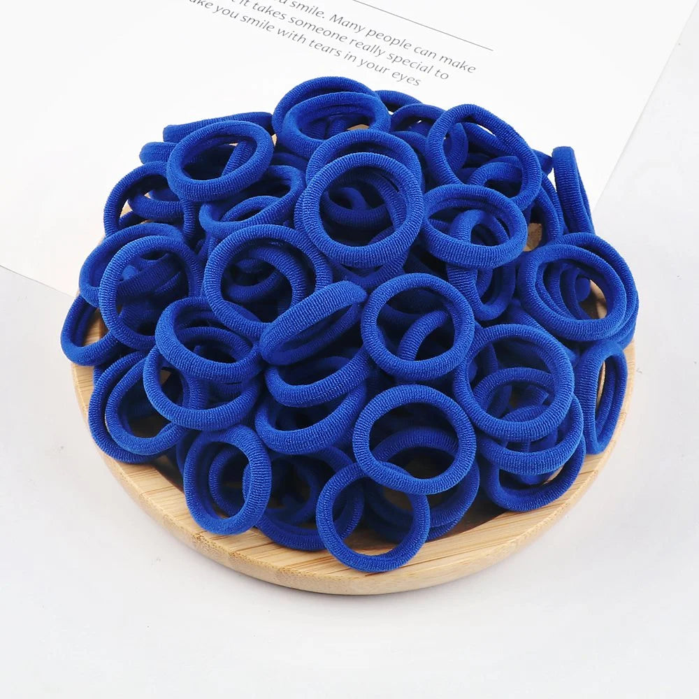 20/30/50/100/200pcs Colorful Hairband Black Grey Rubber Band Nylon Hair Elastic Ponytail Hairstyle Scrunchies Hair Accessories