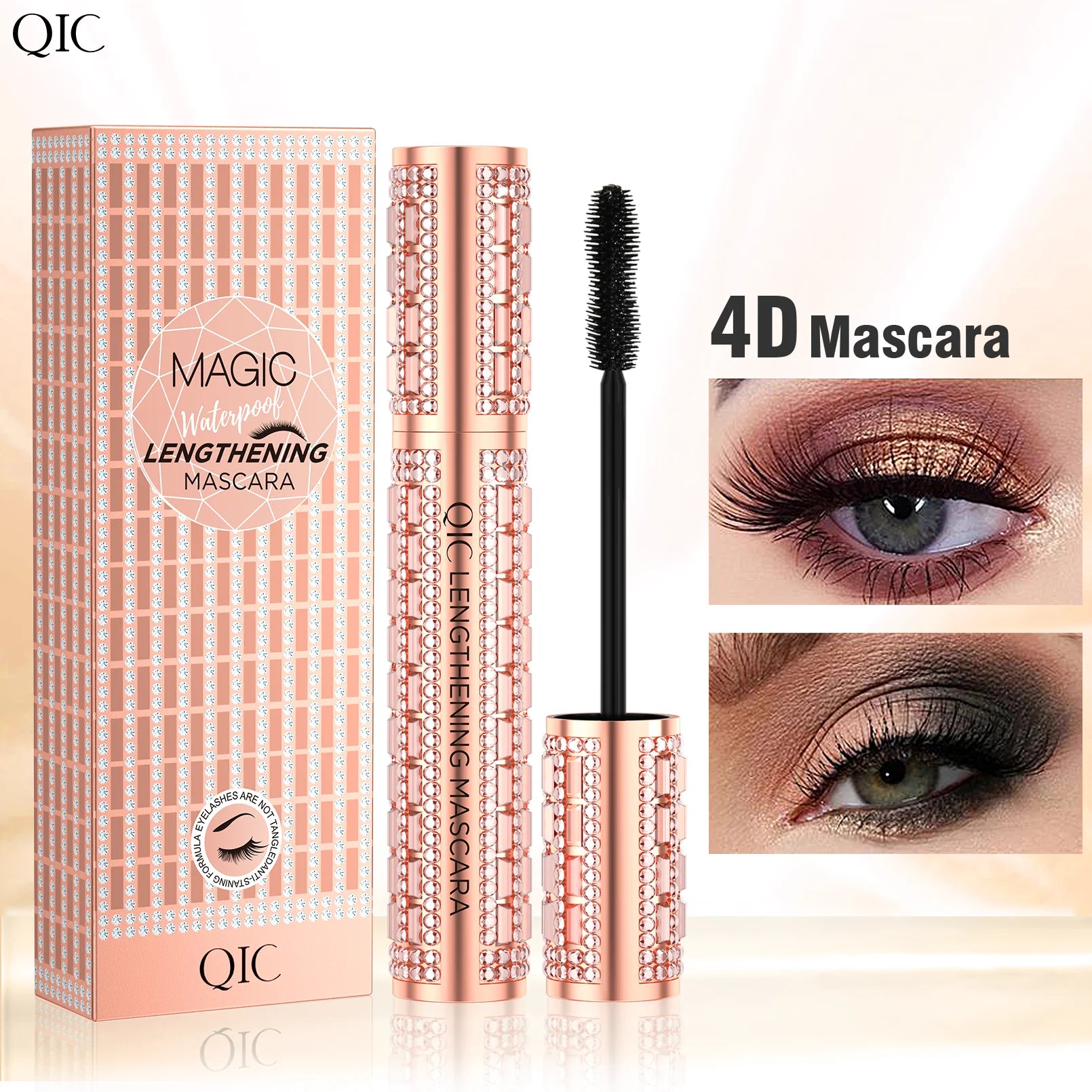 5D Eye Black Mascara Waterproof Lengthens Eyelashes Extension Silk Fiber Mascare Eye Makeup for Women Cosmetic Korean Make up