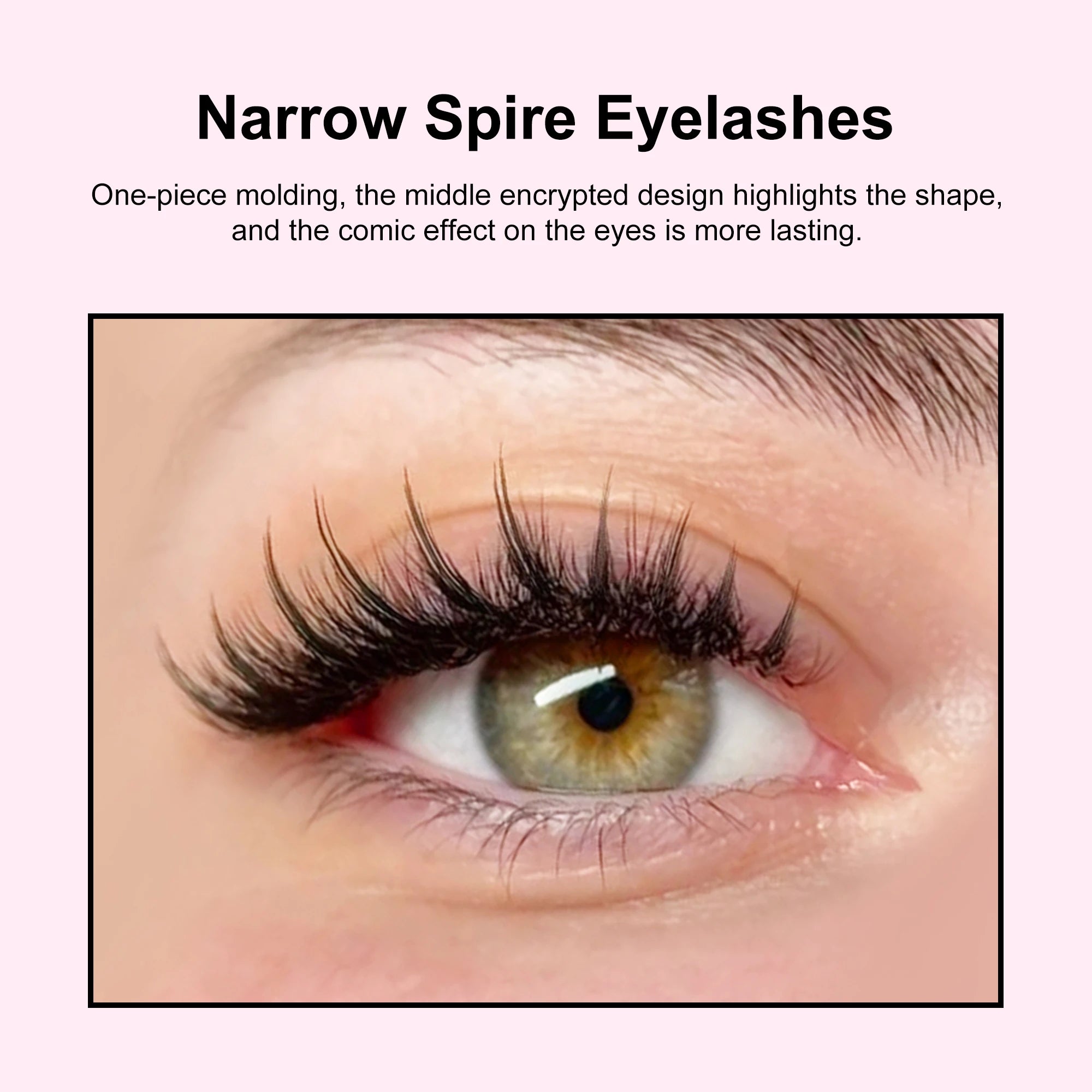 Lakanaku Narrow Spire Eyelashes Extension Anime Lashes Premade Manga Style Feather Lightweight Premade Fans Extension for Makeup