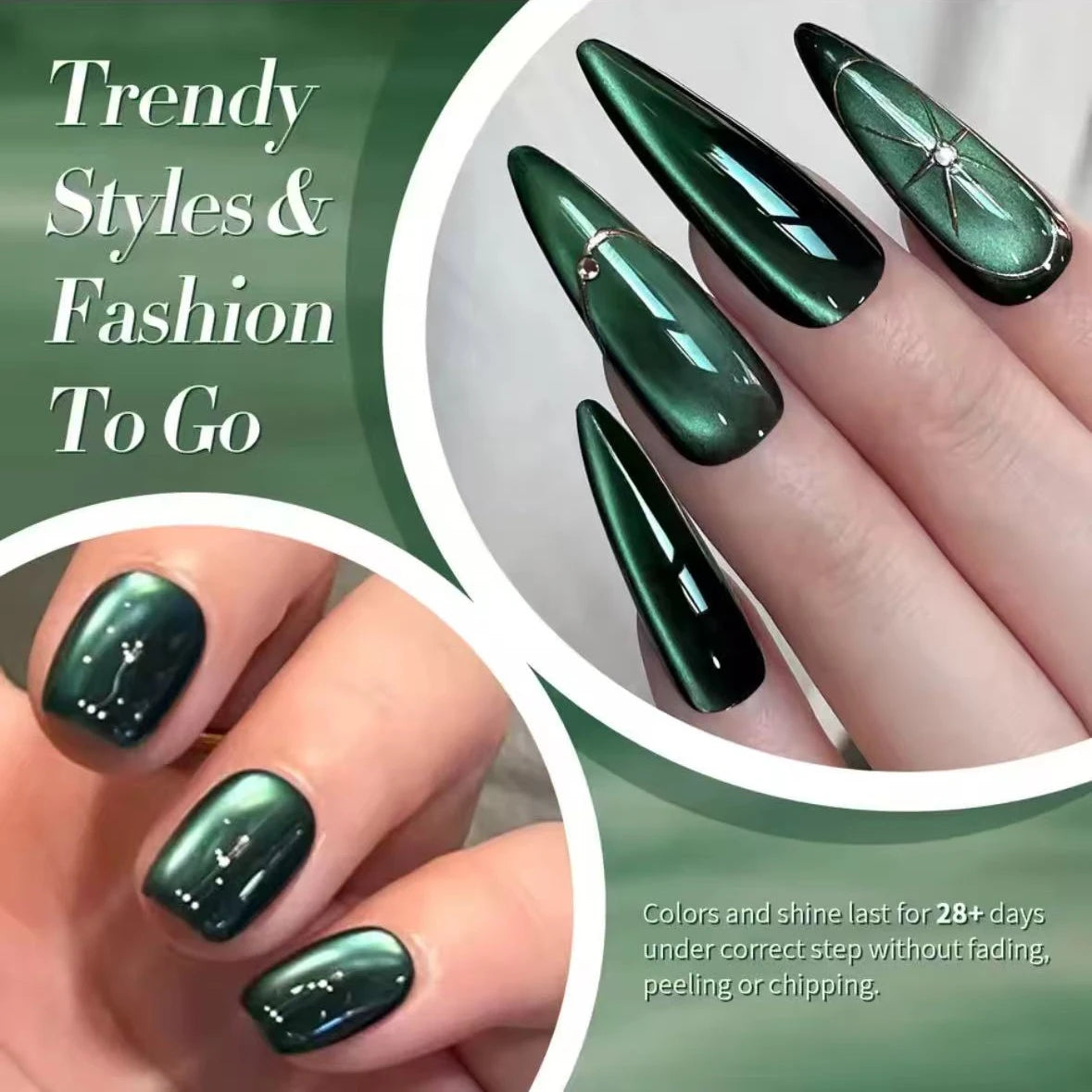 MIANEL 12ml Green Cat Magnetic Gel Nail Polish Spider Lily Varnish Soak Of UV Light Nails Nail Salon Winter Nails 1-21pcs