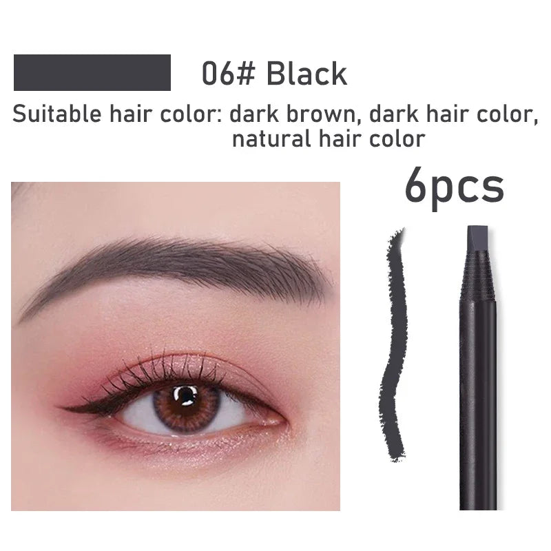 HAOZHUANG  Waterproof Long Lasting Eyebrow Pencils with Soft Brush Eyebrows Makeup Tool Permanent Makeup Tattoo Accessories