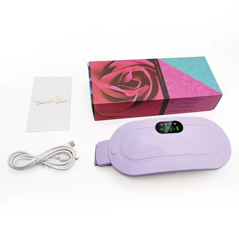 Smart Warm Abdomen Massage Belt Electric Intelligent Waist Massager for Menstrual Cramps Relief Muscle Relaxation