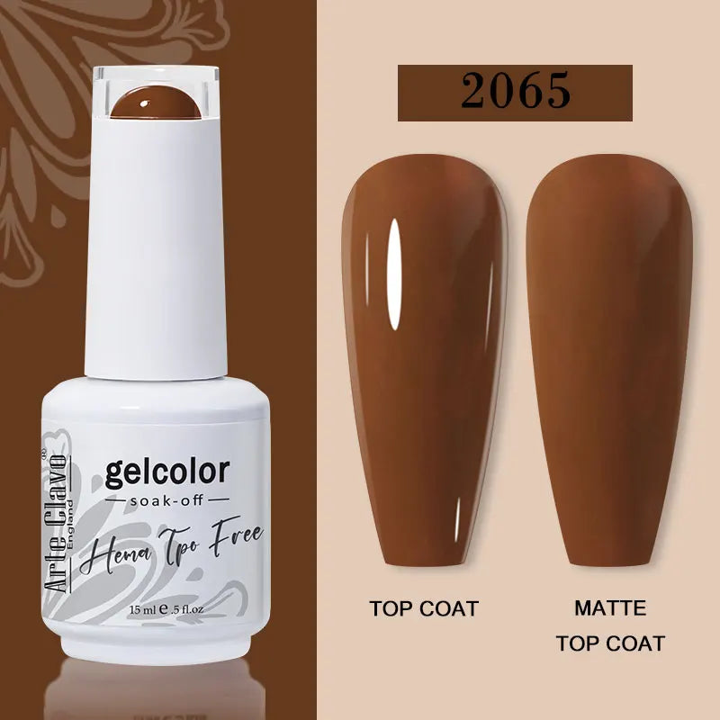 Arte Clavo 116Colors Gel Nail Polish 15ml Colorful Gel Semi Permanent Soak Off UV Gel Nail Art DIY Design Varnishe Nail Supplies