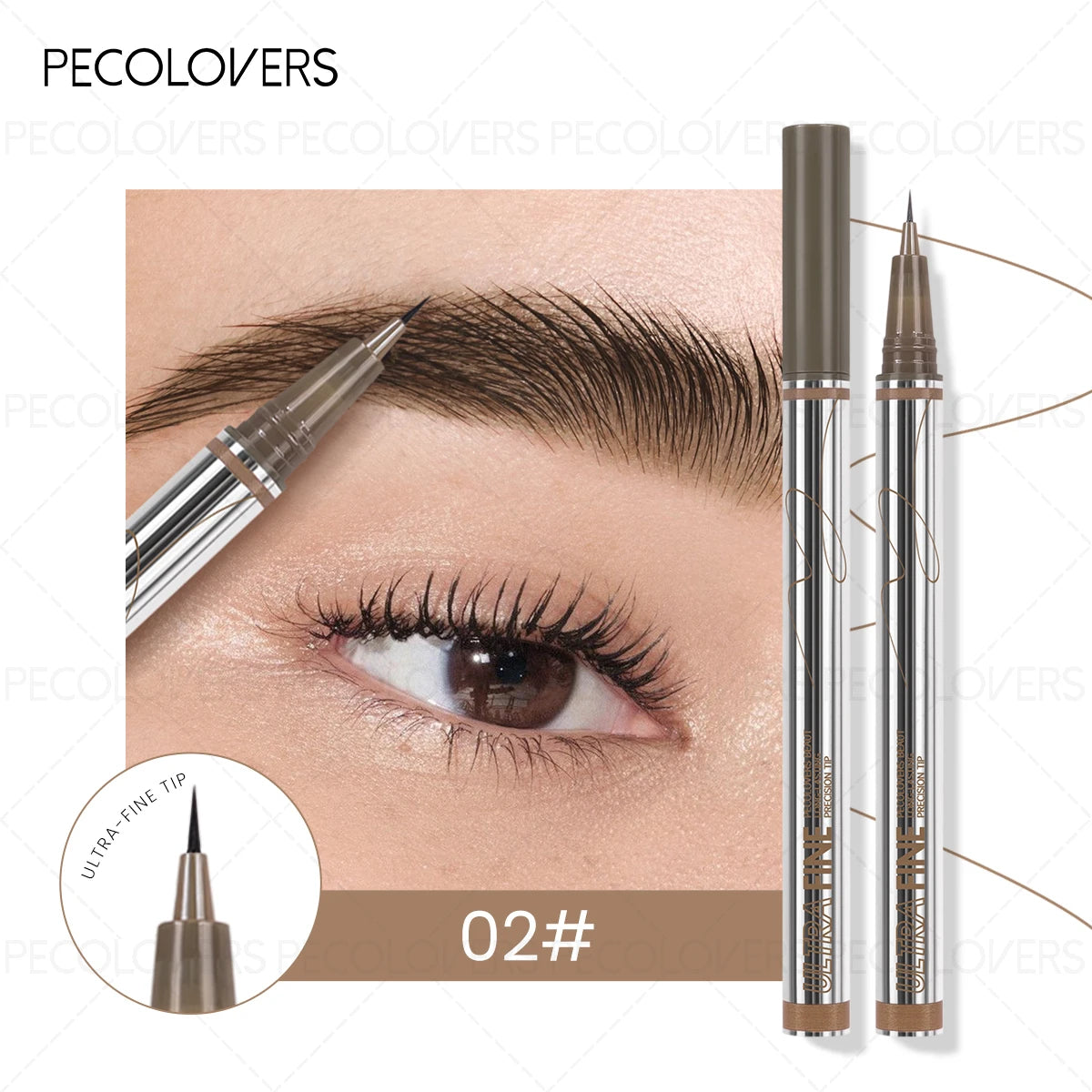 1PC Long-Lasting Waterproof Eyebrow Pencils - Precision Microblading Liquid Eyebrow Tattoo Pencils with Fine Tips for Sketching