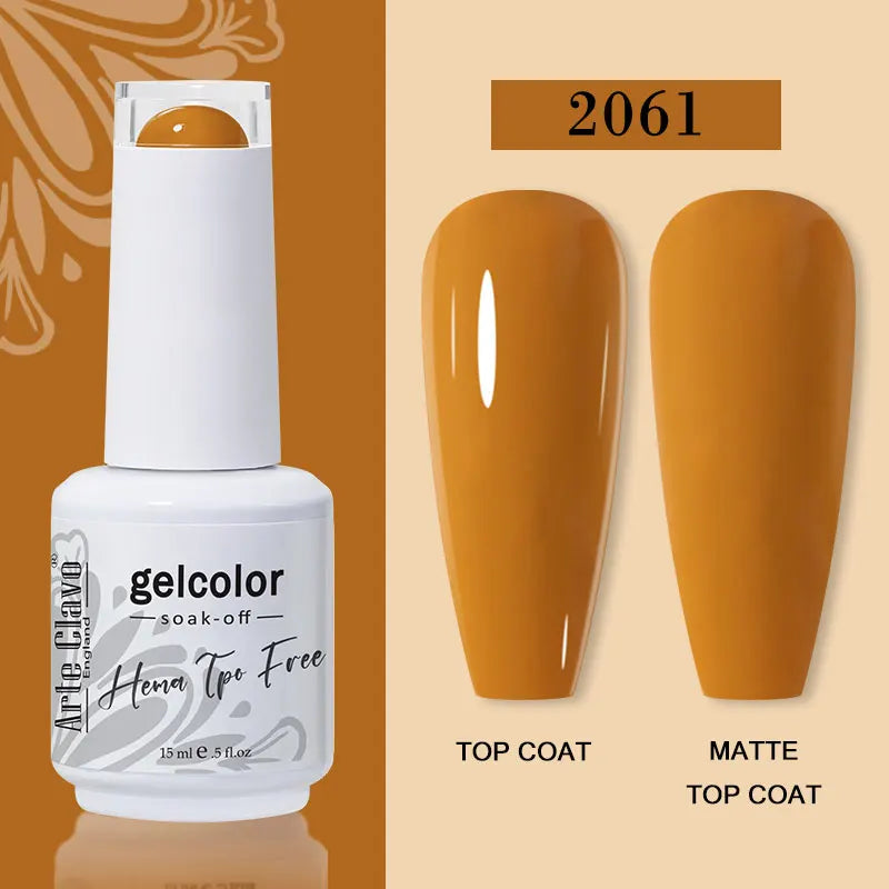 Arte Clavo 116Colors Gel Nail Polish 15ml Colorful Gel Semi Permanent Soak Off UV Gel Nail Art DIY Design Varnishe Nail Supplies