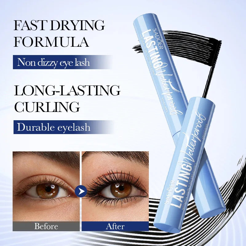 5D Waterproof Mascara Lengthening Eyelashes Women's Make-up Waterproof Mascara Black Silk Fibre Mascara Korean Cosmetics New