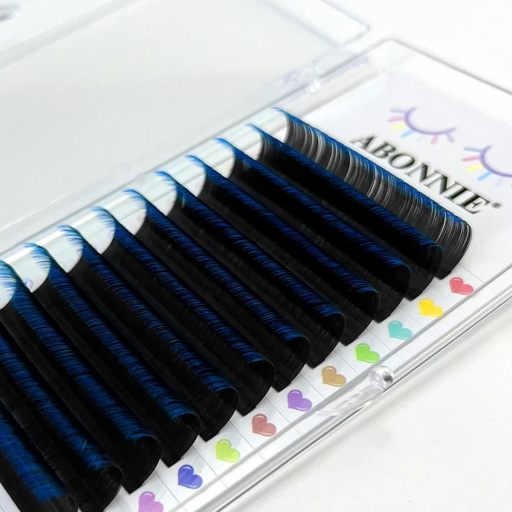 ABONNIE Ombre Colored Classic Volume Eyelash Extensions Handmade Fluffy Colored Lashes Volume Supplies