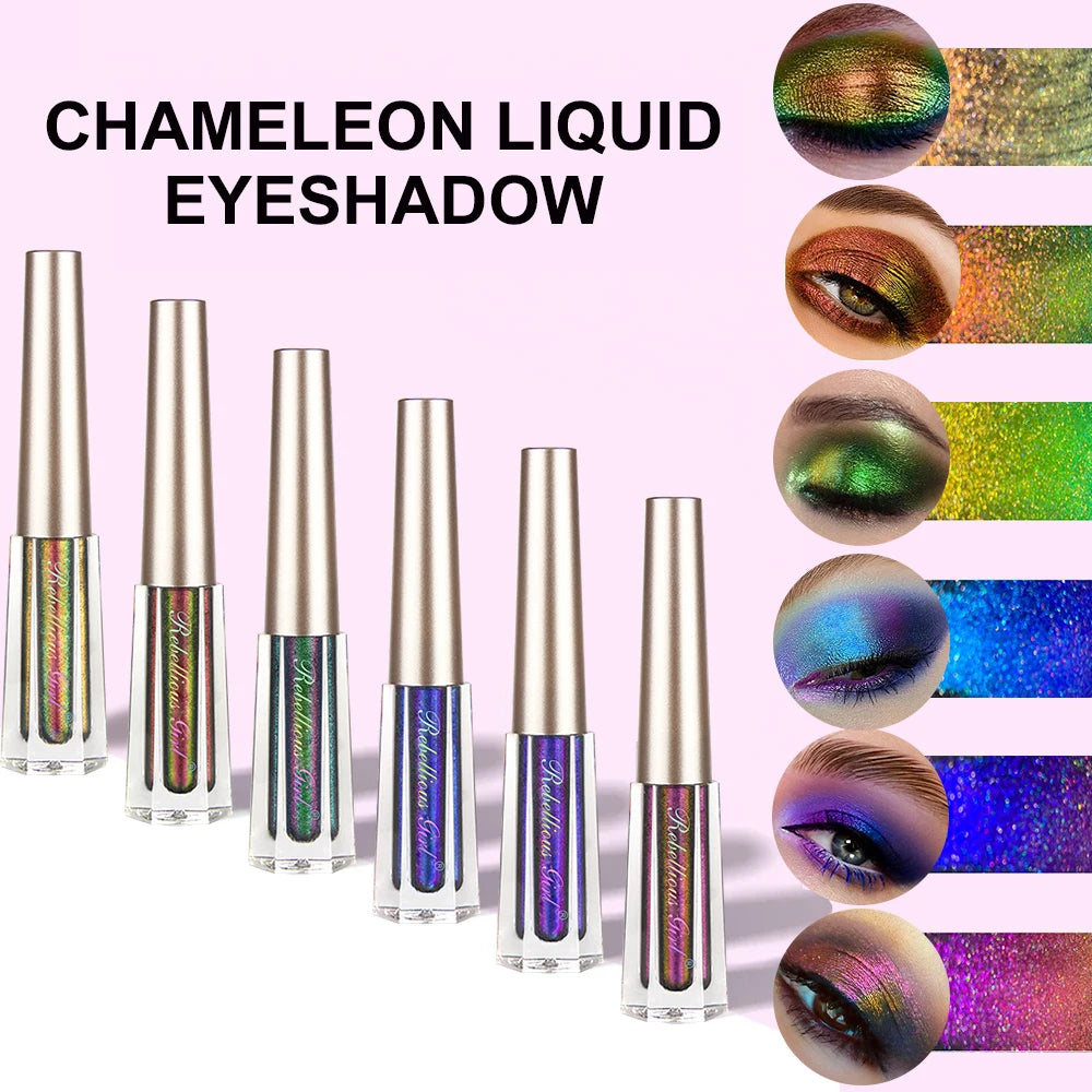 Metallic Glitter Pearlescent Eyeshadow Cream Chameleon Sparkling Liquid Eye Shadow Shimmer Brightening Diamond Highlighter
