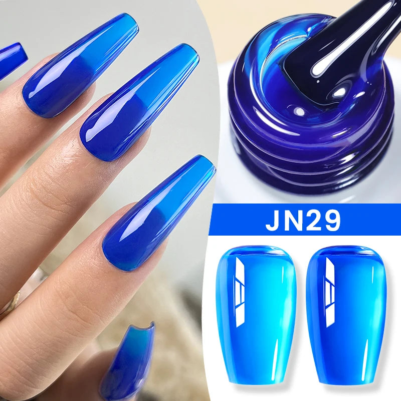 BORN PRETTY 10ml Translucent Color Gel Polish Jelly Nude Autumn Jelly Amber Semi Permanent UV Gel Nail Art Soak Off Gel Varnish