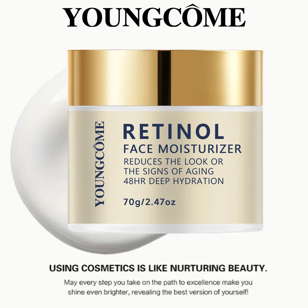 Retinol Hydration Daily Face Moisturizer with Hyaluronic Acid, Brighten skin Reduces the look of Skin Care 1.41/2.47oz