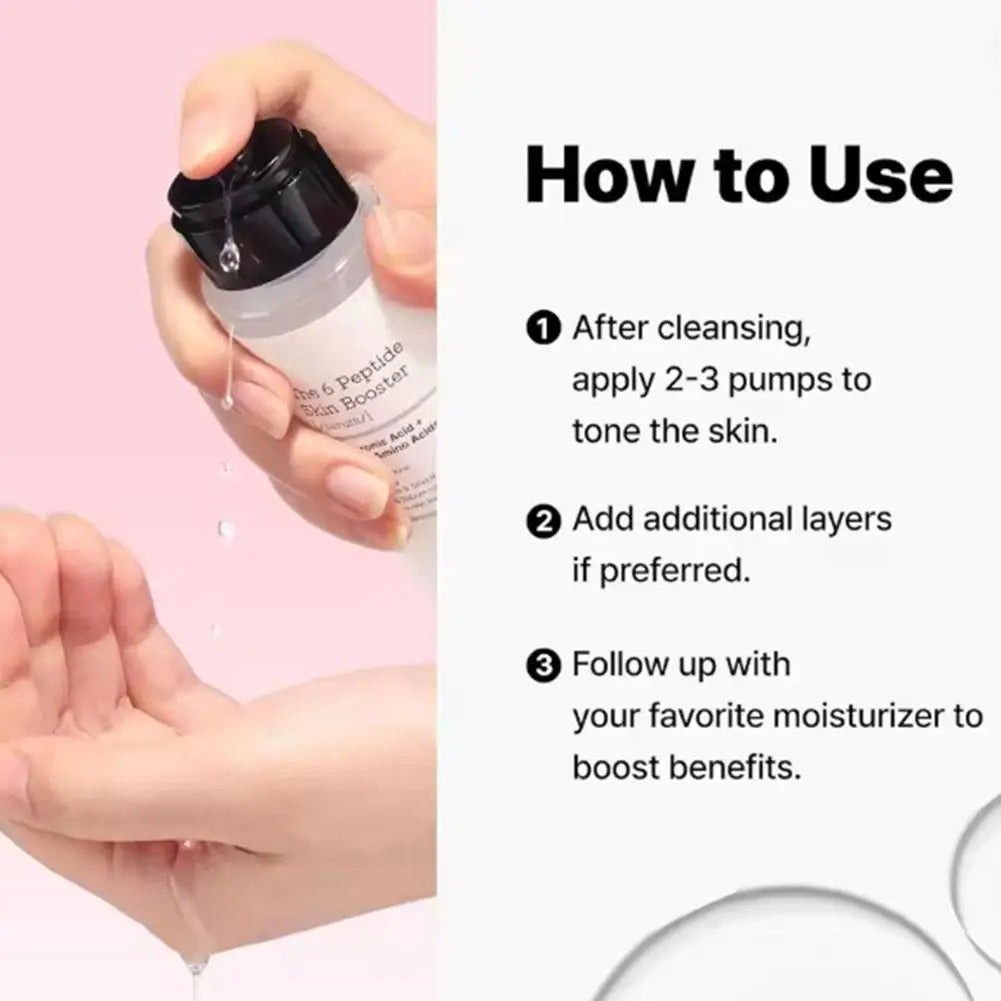COSRX 6X Peptide Booster Toner Serum Niacinamide Hyaluronic Acid Skin Renewal Facial Essence Korean Skincare All Skin Types
