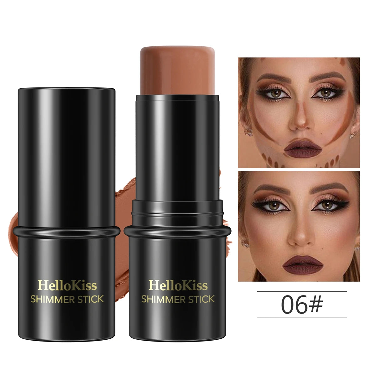 Face Bronzer & Contour Stick – Long-Lasting Smooth Formula for Sculpted Definition & Natural Warm Glow