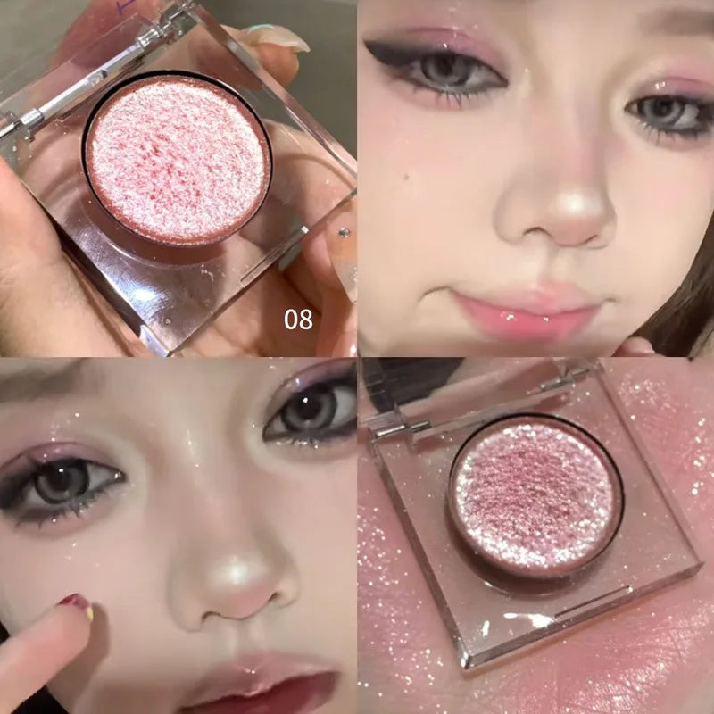 Hot Monochrome Eyeshadows Cowherd Weaver Girl Pearlescent Fine Glitter Sequins Cement Matte Student Eye Shadow Palette Wholesale