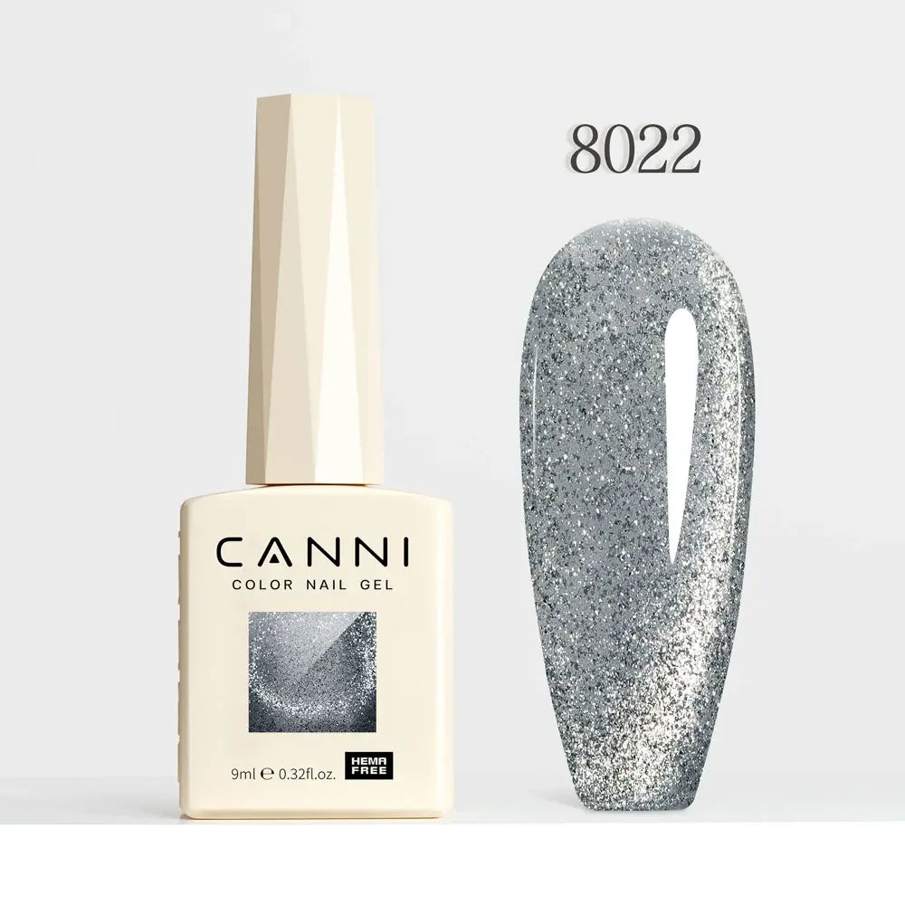 CANNI HEMA FREE TPO FREE 9ml Glitter Silver Cat Magnetic Gel Nail Polish Galaxy Diamond Full Coverage Pigmented Gel for Nail