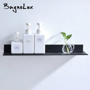 Matt Black Wall Shelf 30-50cm Modern Bathroom Accessories Kitchen Shower Bath Storage Rack Promotion