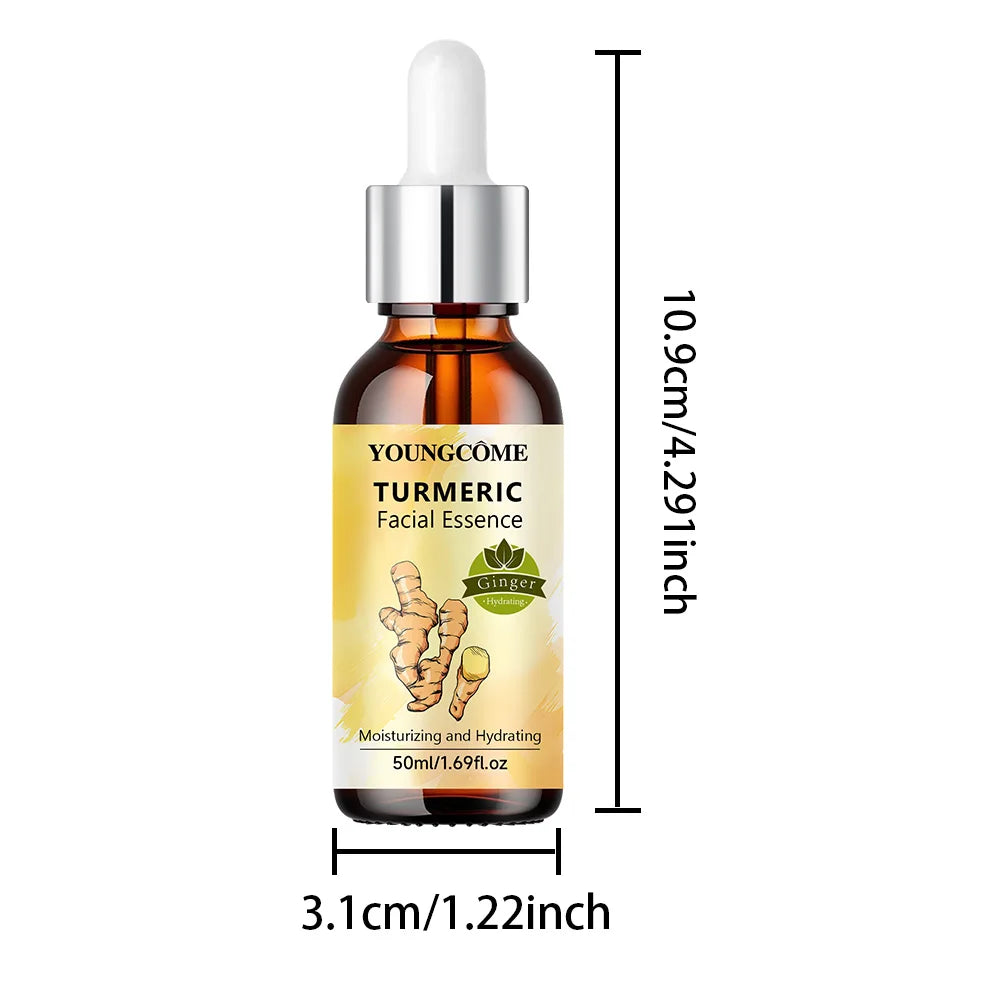 Turmeric Facial Essential Oil  Brighten Skin Tone Prevent  Anti-Aging & Wrinkle Pore Shrink Moisturizing Collagen Facial Serum
