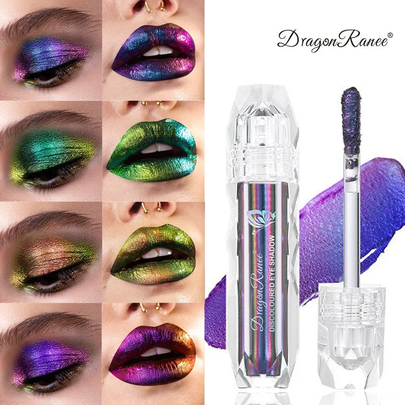 Chameleon Liquid Eyeshadow Pearl Monochrome Metal Lipgloss Shimmer Pigment Glitter Eyeshadow Lipstick Shine Diamond Eye Makeup