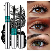 2 In 1 Dual Effect Black Waterproof Mascara 4D Lash Lengthening Thickening Curling Eye Makeup Cosmetics