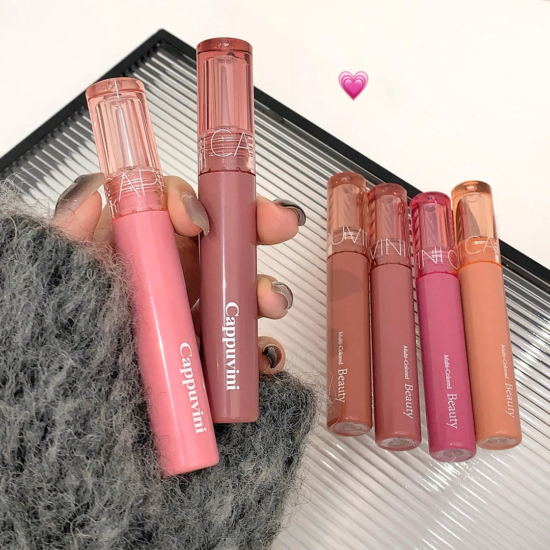 Crystal Jelly Lip Gloss Moisturizing Water-light Clear Lip Oil Waterproof Long Lasting Nude Glossy Grape Red Lip Tint Makeup