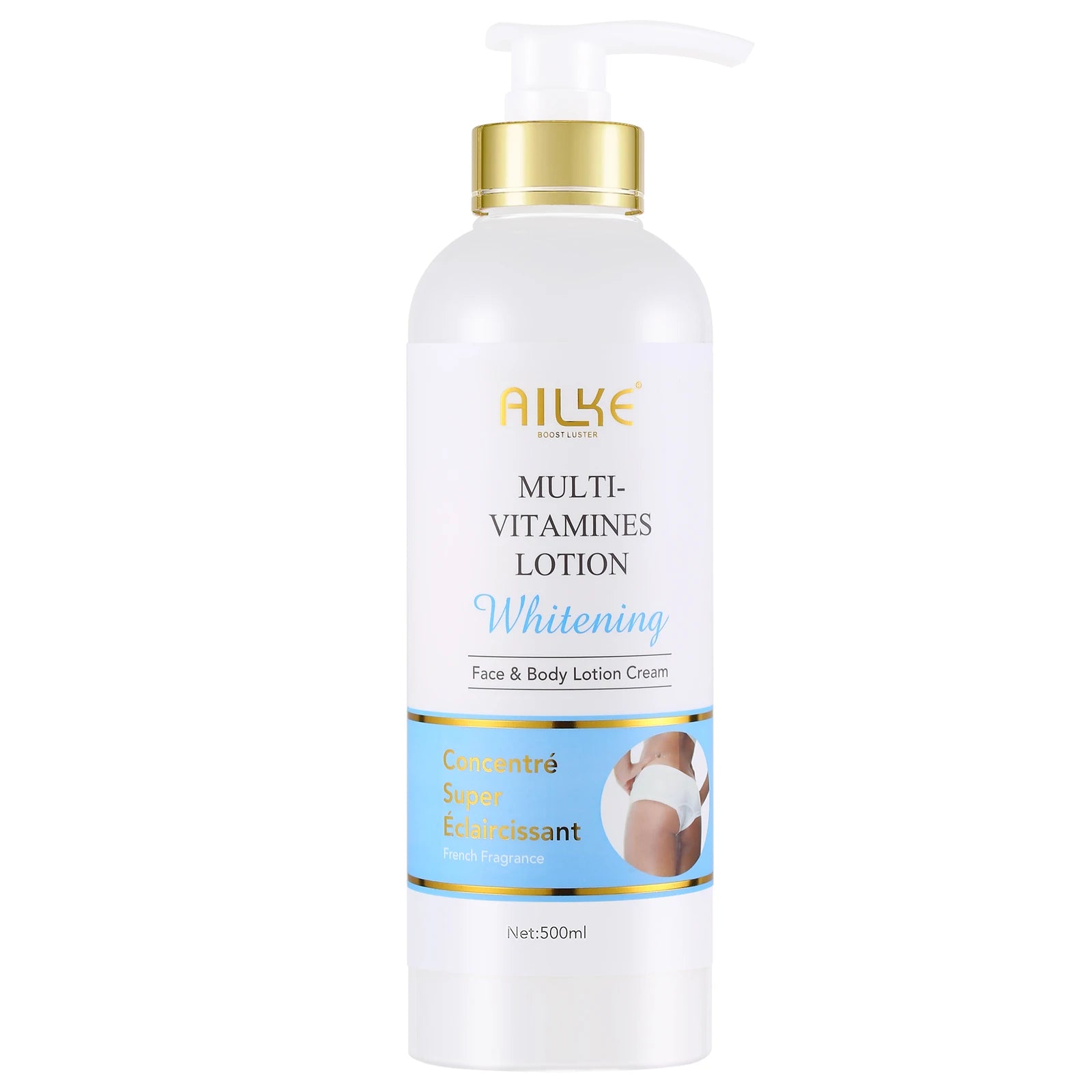 AILKE Multi Vitamin Whitening Body Lotion, With Vitamins A& E, Increase Skin Radiance, Even Skin Tone, Daily Moisturizer Cream