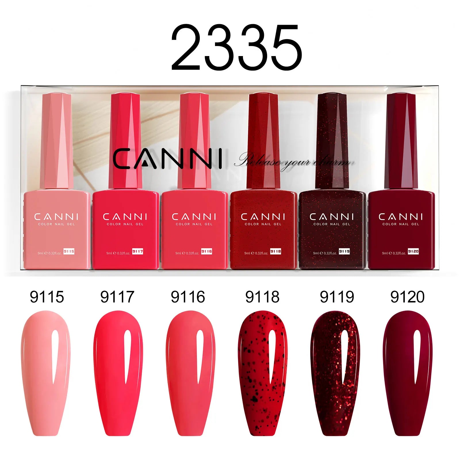 6pcs*9ml HEMA TPO FREE Nail Gel Polish CANNI Semi Permanent Jelly Pink Nude Color Gel Varnish Great Coverage UV LED Lacquer