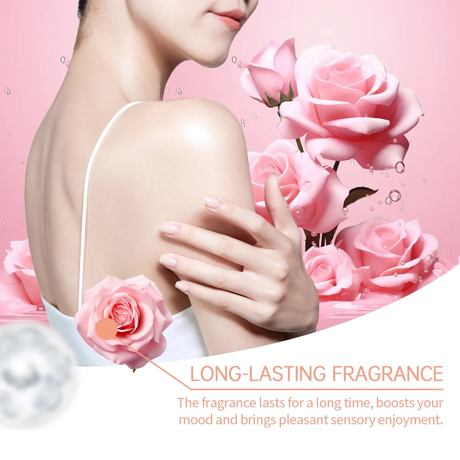 Rose Bath Salts Exfoliating Deep Cleansing Shrinking Pores Long Lasting Fragrance Stress Relief Aromatherapy Shower Body Care