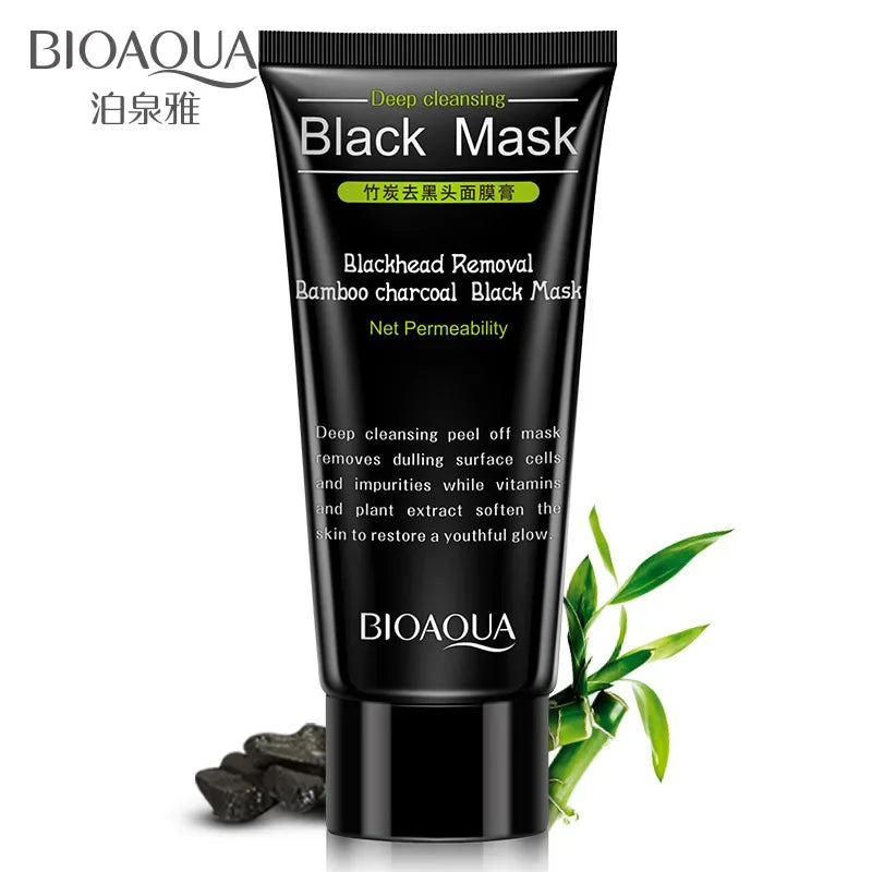 BIOAQUA Deep Cleansing Black Mask Bamboo Charcoal Anti-Acne Blackhead Remover Oil Control Skin Care Peal-Off Nose Mask